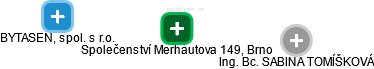 Společenství Merhautova 149, Brno - náhled vizuálního zobrazení vztahů obchodního rejstříku