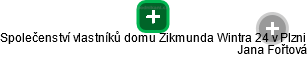 Společenství vlastníků domu Zikmunda Wintra 24 v Plzni - náhled vizuálního zobrazení vztahů obchodního rejstříku