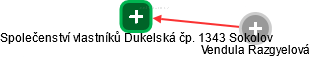 Společenství vlastníků Dukelská čp. 1343 Sokolov - náhled vizuálního zobrazení vztahů obchodního rejstříku