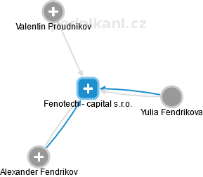 Fenotech - capital s.r.o. - náhled vizuálního zobrazení vztahů obchodního rejstříku