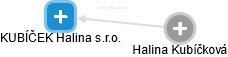 KUBÍČEK Halina s.r.o. - náhled vizuálního zobrazení vztahů obchodního rejstříku