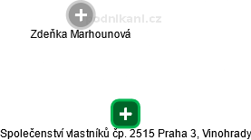Společenství vlastníků čp. 2515 Praha 3, Vinohrady - náhled vizuálního zobrazení vztahů obchodního rejstříku