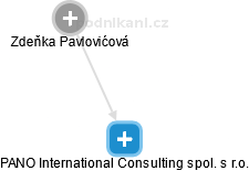 PANO International Consulting spol. s r.o. - náhled vizuálního zobrazení vztahů obchodního rejstříku