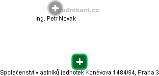 Společenství vlastníků jednotek Koněvova 1484/84, Praha 3 - náhled vizuálního zobrazení vztahů obchodního rejstříku