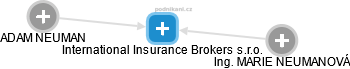 International Insurance Brokers s.r.o. - náhled vizuálního zobrazení vztahů obchodního rejstříku