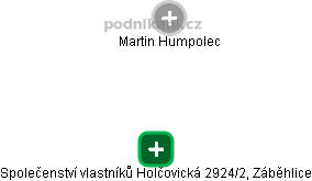 Společenství vlastníků Holčovická 2924/2, Záběhlice - náhled vizuálního zobrazení vztahů obchodního rejstříku