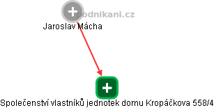 Společenství vlastníků jednotek domu Kropáčkova 558/4 - náhled vizuálního zobrazení vztahů obchodního rejstříku