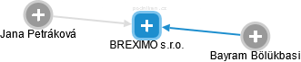 BREXIMO s.r.o. - náhled vizuálního zobrazení vztahů obchodního rejstříku
