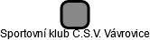 Sportovní klub C.S.V. Vávrovice - náhled vizuálního zobrazení vztahů obchodního rejstříku