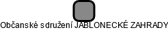 Občanské sdružení JABLONECKÉ ZAHRADY - náhled vizuálního zobrazení vztahů obchodního rejstříku