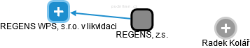 REGENS, z.s. - náhled vizuálního zobrazení vztahů obchodního rejstříku