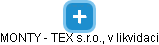MONTY - TEX s.r.o., v likvidaci - náhled vizuálního zobrazení vztahů obchodního rejstříku