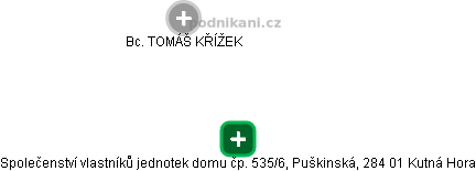 Společenství vlastníků jednotek domu čp. 535/6, Puškinská, 284 01 Kutná Hora - náhled vizuálního zobrazení vztahů obchodního rejstříku