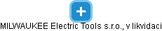 MILWAUKEE Electric Tools s.r.o., v likvidaci - náhled vizuálního zobrazení vztahů obchodního rejstříku