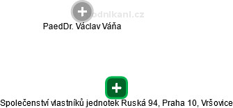 Společenství vlastníků jednotek Ruská 94, Praha 10, Vršovice - náhled vizuálního zobrazení vztahů obchodního rejstříku