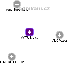 AVITUS, a.s. - náhled vizuálního zobrazení vztahů obchodního rejstříku