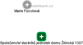 Společenství vlastníků jednotek domu Žilinská 1307 - náhled vizuálního zobrazení vztahů obchodního rejstříku