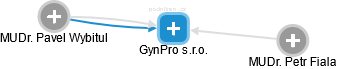 GynPro s.r.o. - náhled vizuálního zobrazení vztahů obchodního rejstříku