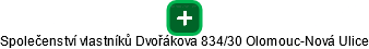 Společenství vlastníků Dvořákova 834/30 Olomouc-Nová Ulice - náhled vizuálního zobrazení vztahů obchodního rejstříku
