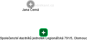 Společenství vlastníků jednotek Legionářská 791/5, Olomouc - náhled vizuálního zobrazení vztahů obchodního rejstříku