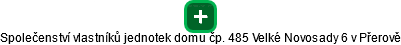 Společenství vlastníků jednotek domu čp. 485 Velké Novosady 6 v Přerově - náhled vizuálního zobrazení vztahů obchodního rejstříku