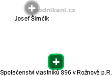 Společenství vlastníků 896 v Rožnově p.R. - náhled vizuálního zobrazení vztahů obchodního rejstříku