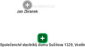 Společenství vlastníků domu Sušilova 1329, Vsetín - náhled vizuálního zobrazení vztahů obchodního rejstříku