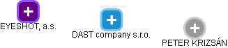 DAST company s.r.o. - náhled vizuálního zobrazení vztahů obchodního rejstříku