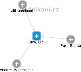 BKW,s.r.o. - náhled vizuálního zobrazení vztahů obchodního rejstříku