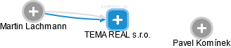 TEMA REAL s.r.o. - náhled vizuálního zobrazení vztahů obchodního rejstříku