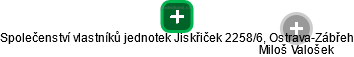 Společenství vlastníků jednotek Jiskřiček 2258/6, Ostrava-Zábřeh - náhled vizuálního zobrazení vztahů obchodního rejstříku