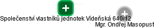 Společenství vlastníků jednotek Vídeňská 640/12 - náhled vizuálního zobrazení vztahů obchodního rejstříku