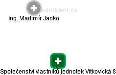 Společenství vlastníků jednotek Vítkovická 8 - náhled vizuálního zobrazení vztahů obchodního rejstříku