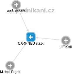 CARPNEU s.r.o. - náhled vizuálního zobrazení vztahů obchodního rejstříku