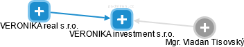 VERONIKA investment s.r.o. - náhled vizuálního zobrazení vztahů obchodního rejstříku