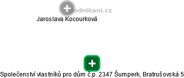 Společenství vlastníků pro dům č.p. 2347 Šumperk, Bratrušovská 5 - náhled vizuálního zobrazení vztahů obchodního rejstříku