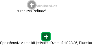 Společenství vlastníků jednotek Dvorská 1823/36, Blansko - náhled vizuálního zobrazení vztahů obchodního rejstříku