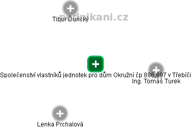 Společenství vlastníků jednotek pro dům Okružní čp 896,897 v Třebíči - náhled vizuálního zobrazení vztahů obchodního rejstříku