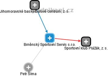 Brněnský Sportovní Servis s.r.o. - náhled vizuálního zobrazení vztahů obchodního rejstříku