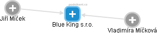 Blue King s.r.o. - náhled vizuálního zobrazení vztahů obchodního rejstříku