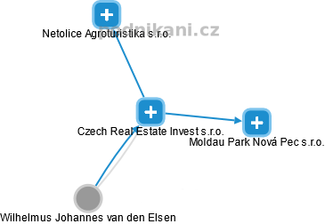 Czech Real Estate Invest s.r.o. - náhled vizuálního zobrazení vztahů obchodního rejstříku
