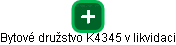 Bytové družstvo K4345 v likvidaci - náhled vizuálního zobrazení vztahů obchodního rejstříku