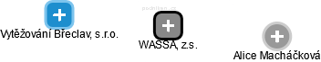 WASSA, z.s. - náhled vizuálního zobrazení vztahů obchodního rejstříku