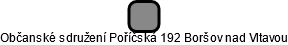 Občanské sdružení Poříčská 192 Boršov nad Vltavou - náhled vizuálního zobrazení vztahů obchodního rejstříku