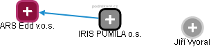 IRIS PUMILA o.s. - náhled vizuálního zobrazení vztahů obchodního rejstříku