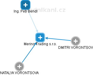 Merino Trading s.r.o. - náhled vizuálního zobrazení vztahů obchodního rejstříku