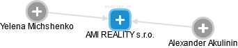 AMI REALITY s.r.o. - náhled vizuálního zobrazení vztahů obchodního rejstříku