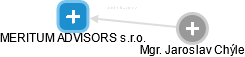 MERITUM ADVISORS s.r.o. - náhled vizuálního zobrazení vztahů obchodního rejstříku