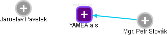 YAMEA a.s. - náhled vizuálního zobrazení vztahů obchodního rejstříku