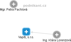 Vapiti, s.r.o. - náhled vizuálního zobrazení vztahů obchodního rejstříku